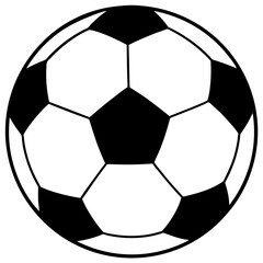 Fototapeta premium Soccer ball line art vector illustration 
