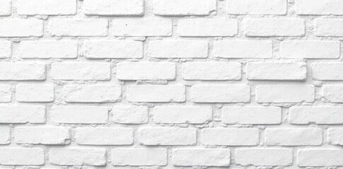 Distressed white brick wall with subtle mortar lines and aged texture, classic style, neutral background