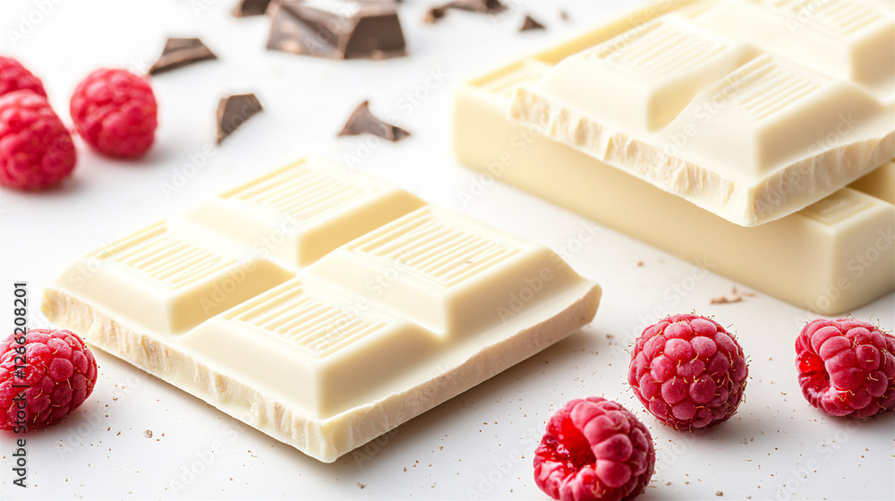 Canvas Prints  minimalist white chocolate and raspberry bars