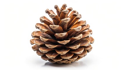 Old brown pinecone isolated on white background, pinecone, old, brown, isolated, background, natural, texture, autumn, fall, seasonal