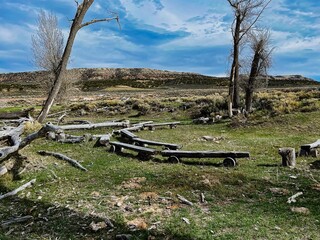 Muddy Creek Campground, Mormon Pioneers July 9 1847 Wyoming.