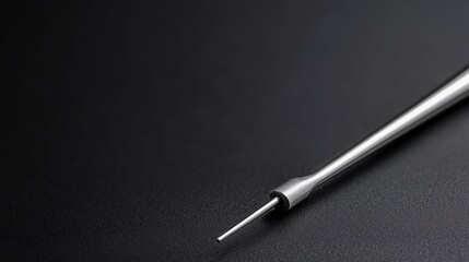 Medical Instrument on Dark Surface