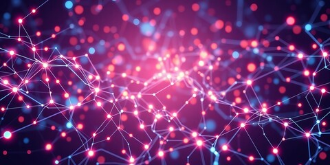 Fototapeta premium Futuristic technology networking background with interconnected circuits, data streams, and glowing nodes, nodes, technology, circuits