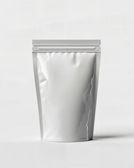 Stand-up pouch packaging suitable for various products displayed against a plain background