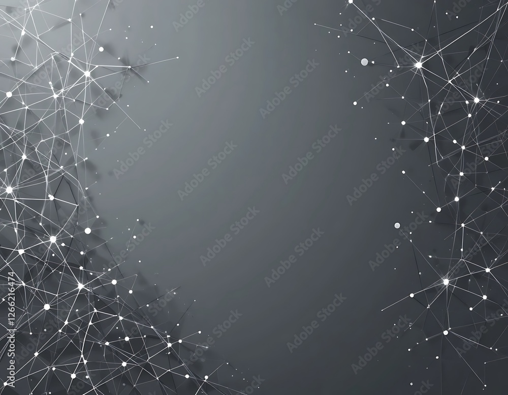 Poster modern abstract network connection background with elegant gray gradient