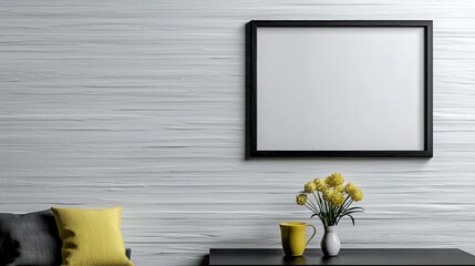 Modern Frame Mockup  Minimalist Interior Design  Cozy Living Room