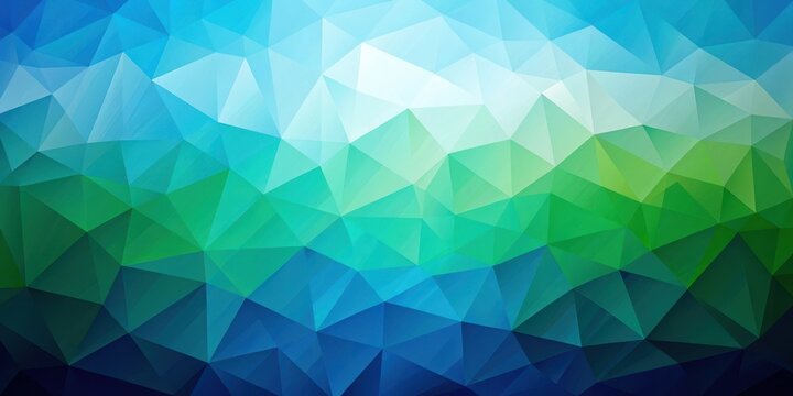Abstract geometric shapes in a vector background with a dominant blue and green color scheme , blue, illustration