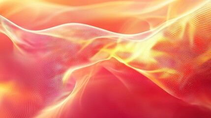 Obraz premium Abstract Warm Color Waves: A Digital Art Piece