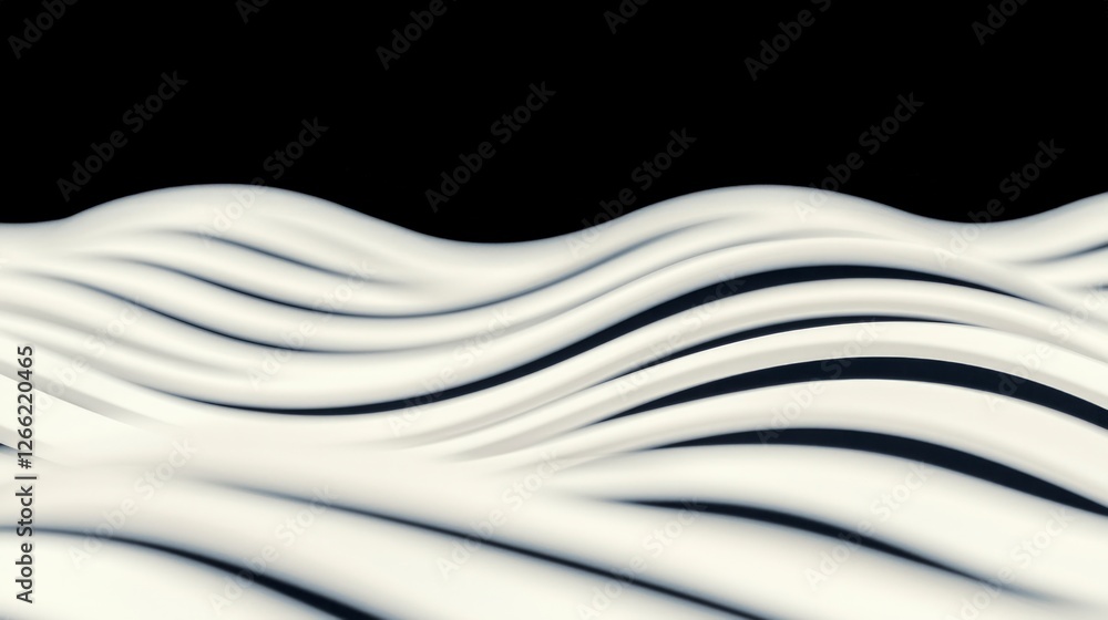 Poster elegant monochrome wave pattern abstract background design