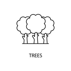 trees icons  symbol vector elements for infographic web