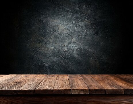 fond photo avec parquet et mur noir , fond photo pour studio en ia textur&eacute;