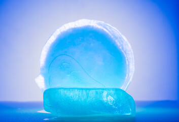 ice with texture for product presentation podium