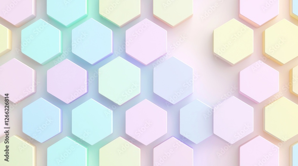 Poster pastel hexagon pattern background design