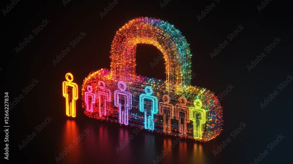 Poster cybersecurity and data protection: a network of protected individuals