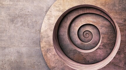 Abstract spiral design, stone, interior, background