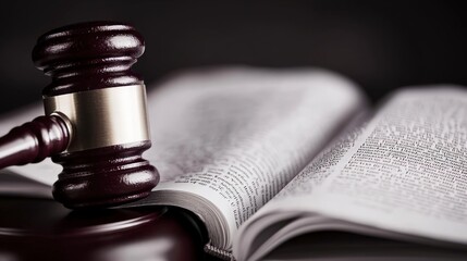 Gavel on Law Book  Justice  Law  Legal  Court  Judge  Authority  Lawsuit  Tribunal  Verdic