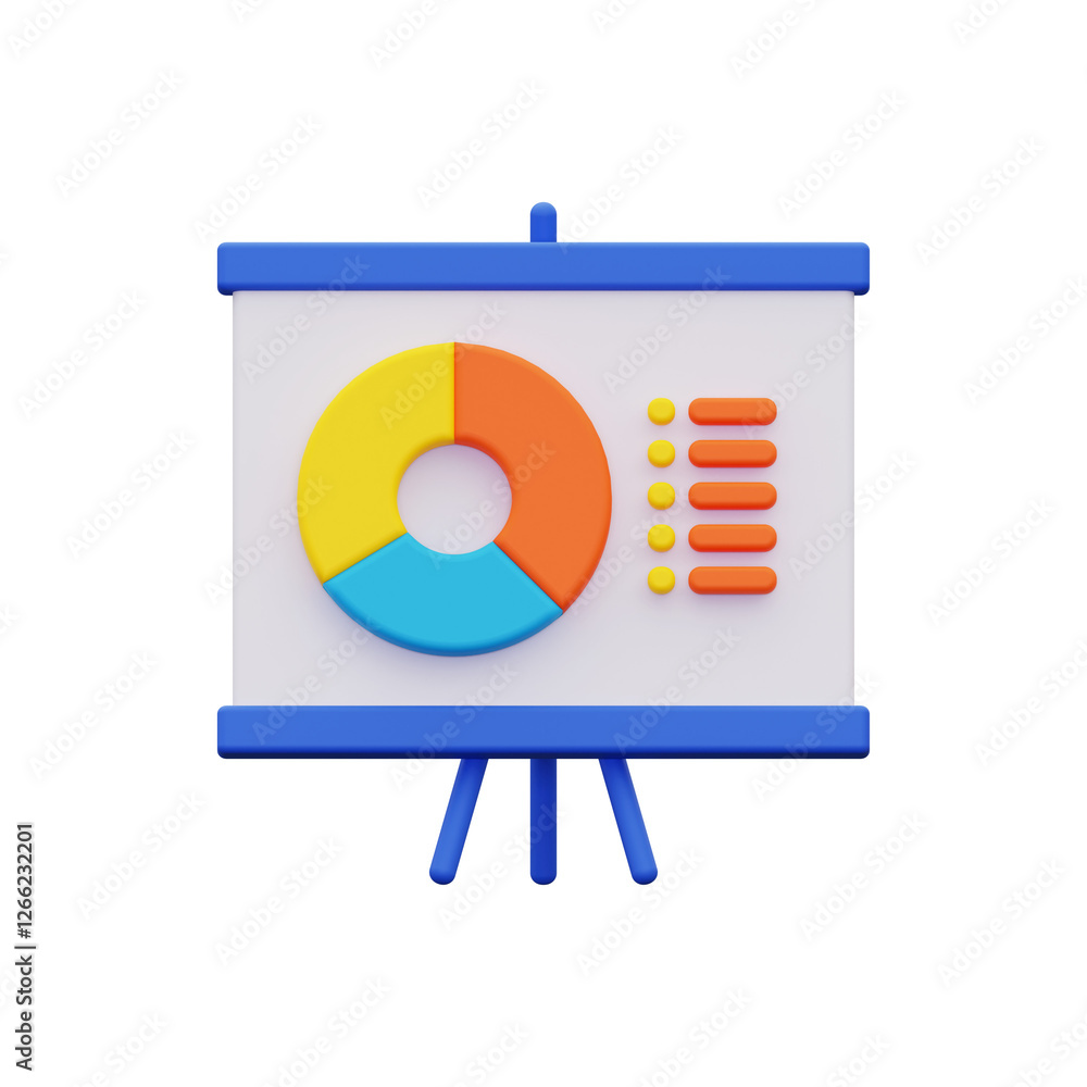 Aufkleber 3d render of a folder icon on a white background