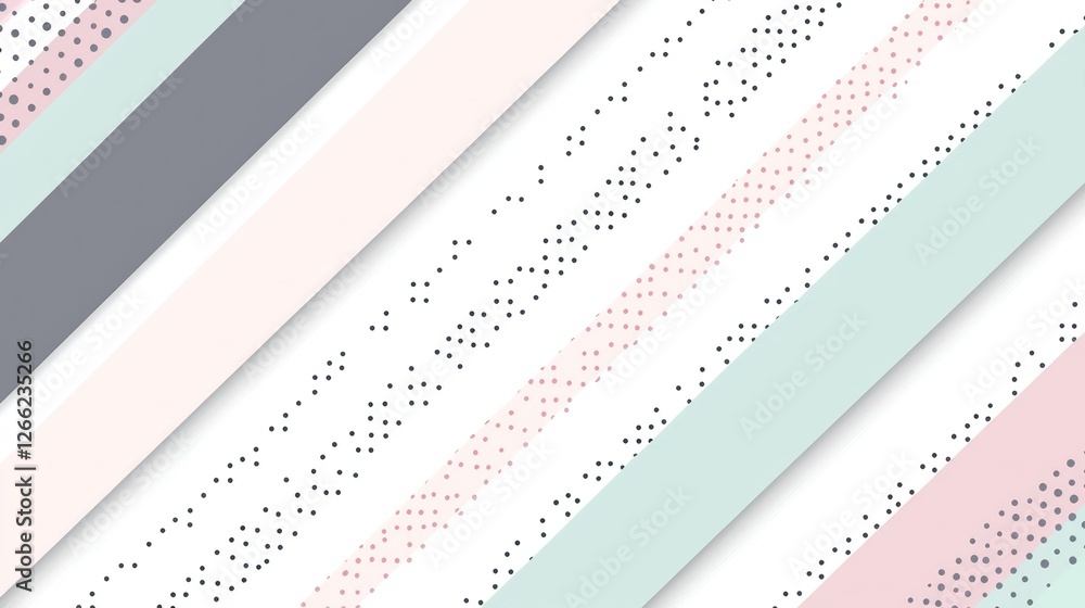 Poster pastel diagonal stripes with dotted patterns