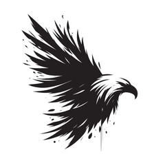 Stylized eagle with spread wings.