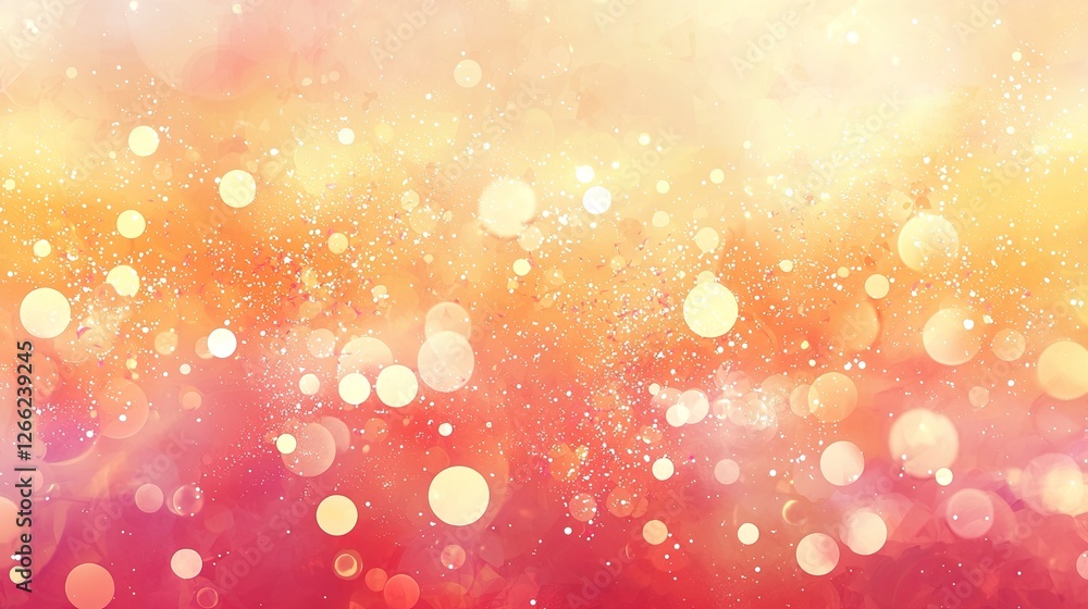 Poster soft bokeh background with warm colors and gentle light spots