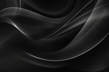 Fototapeta premium Abstract Waves of Light and Shadow in Dark Background Composition