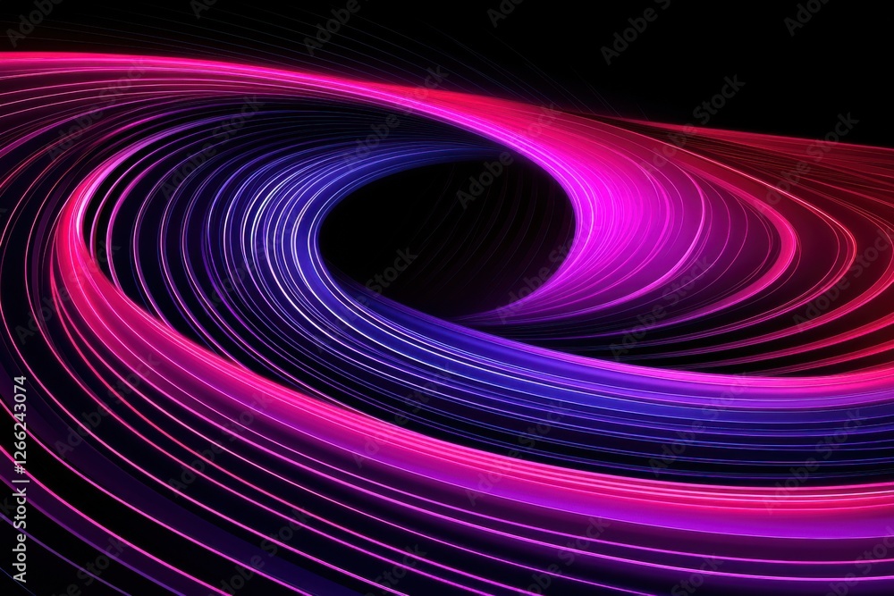 Wall mural abstract vibrant light trails in dynamic swirling patterns