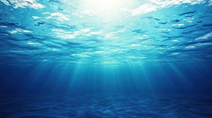 Obraz premium Underwater ocean sunlight view