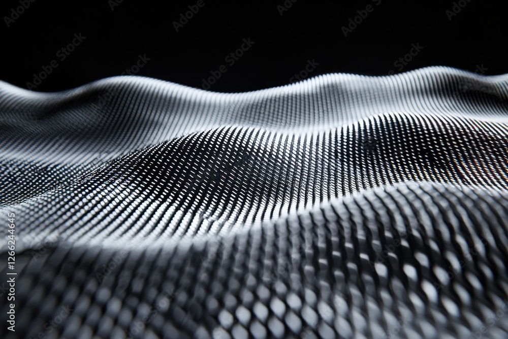 Wall mural abstract visual of flowing waves with light and shadow effects