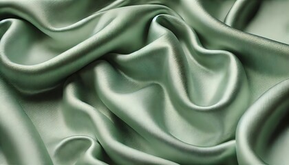 ミントグリーンサテンの光沢ドレープ背景｜Mint Green Satin Glossy Draped Background