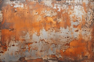 Fototapeta premium Rusty Metal Sheet Background with Peeling Paint and Texture Perfect for Industrial or Vintage Design Projects