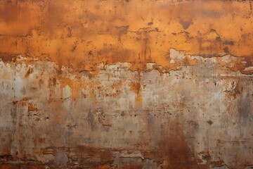 Abstract Rusty Metal Texture with Variable Shades of Orange and Brown for Industrial and Artistic Backgrounds