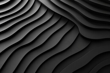 Obraz premium Abstract Black Waves on Textured Surface for Modern Design