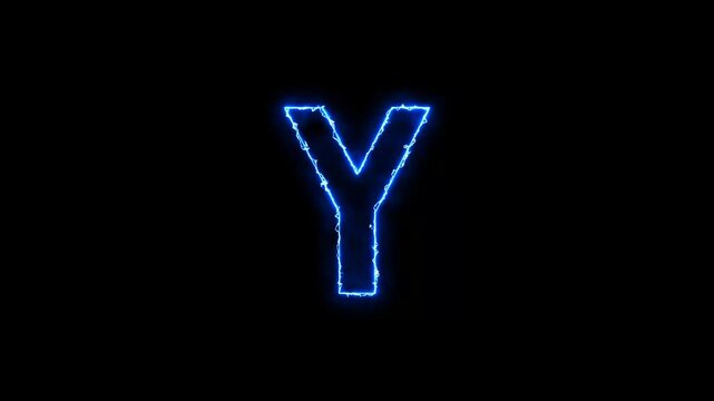 a b c d e f g h i j k l m n o p q r s t u v w x y z neon animated neon electric blue arc reactor alphabet letters 4k looping animated