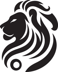 Stylized lion head profile.