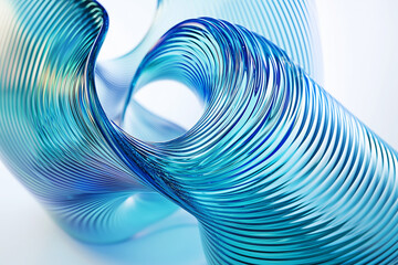 Smooth blue and turquoise curved lines swirling together form a captivating vortex, embodying elegance, fluidity, and a modern design aesthetic that inspires creativity and innovation