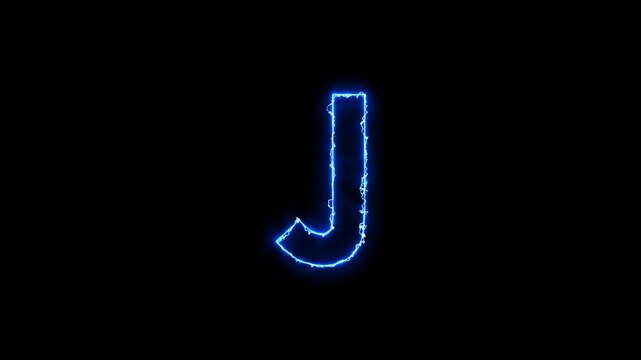 a b c d e f g h i j k l m n o p q r s t u v w x y z neon animated neon electric blue arc reactor alphabet letters 4k looping animated