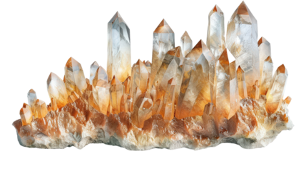 Minimalistic 3D Watercolor Design of Crystalline Quartz with a Modern Aesthetic and Soft Color Palette