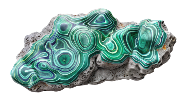 Smooth Minimal 3D Malachite Watercolor Design with Unique Patterns and Textures on a Neutral Background