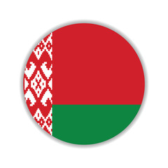 Fototapeta premium Belarus circle flag logo icon digital vector illustration