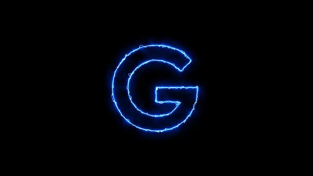 a b c d e f g h i j k l m n o p q r s t u v w x y z neon animated neon electric blue arc reactor alphabet letters 4k looping animated