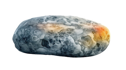 Smooth Minimalistic 3D Watercolor Rendering of Abstract Stone in Soft Color Palette for Artistic Projects