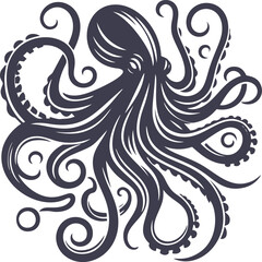 Stylized octopus illustration.