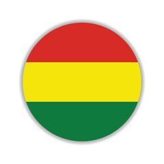 Bolivia circle flag logo icon digital vector illustration