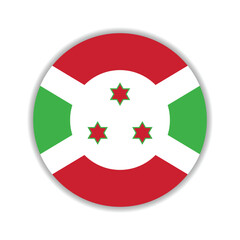 Burundi circle flag logo icon digital vector illustration