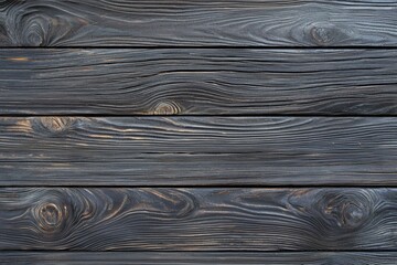 Close-up of black wooden planks with distinctive grain texture pattern