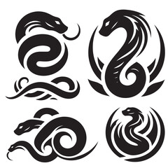 Stylized snake designs.