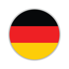 Germany circle flag logo icon digital vector illustration