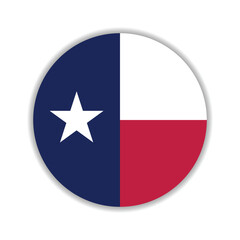 Texas circle flag logo icon digital vector illustration