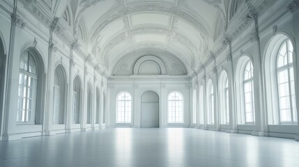 Fototapeta premium grand white hallway interior architecture photography