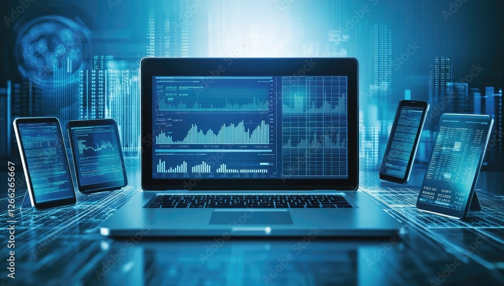 Poster Global data analysis on laptops and tablets